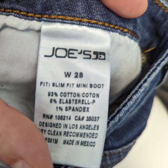 Joe's Jeans Nevaeh Slim Fit Mini Boot Women's Size 28 Distress Wash - Picture 3 of 8